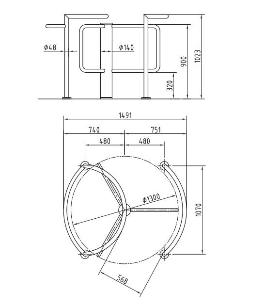 Charon Turnstiles - Half-height Turnstiles