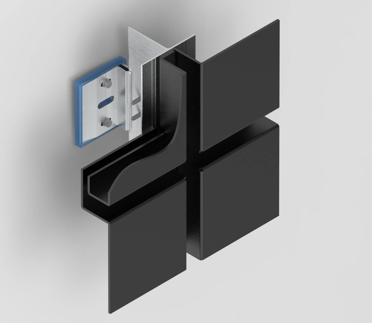 SF40-FR Rainscreen System - Discreet Fixed 40mm Cassette Panel