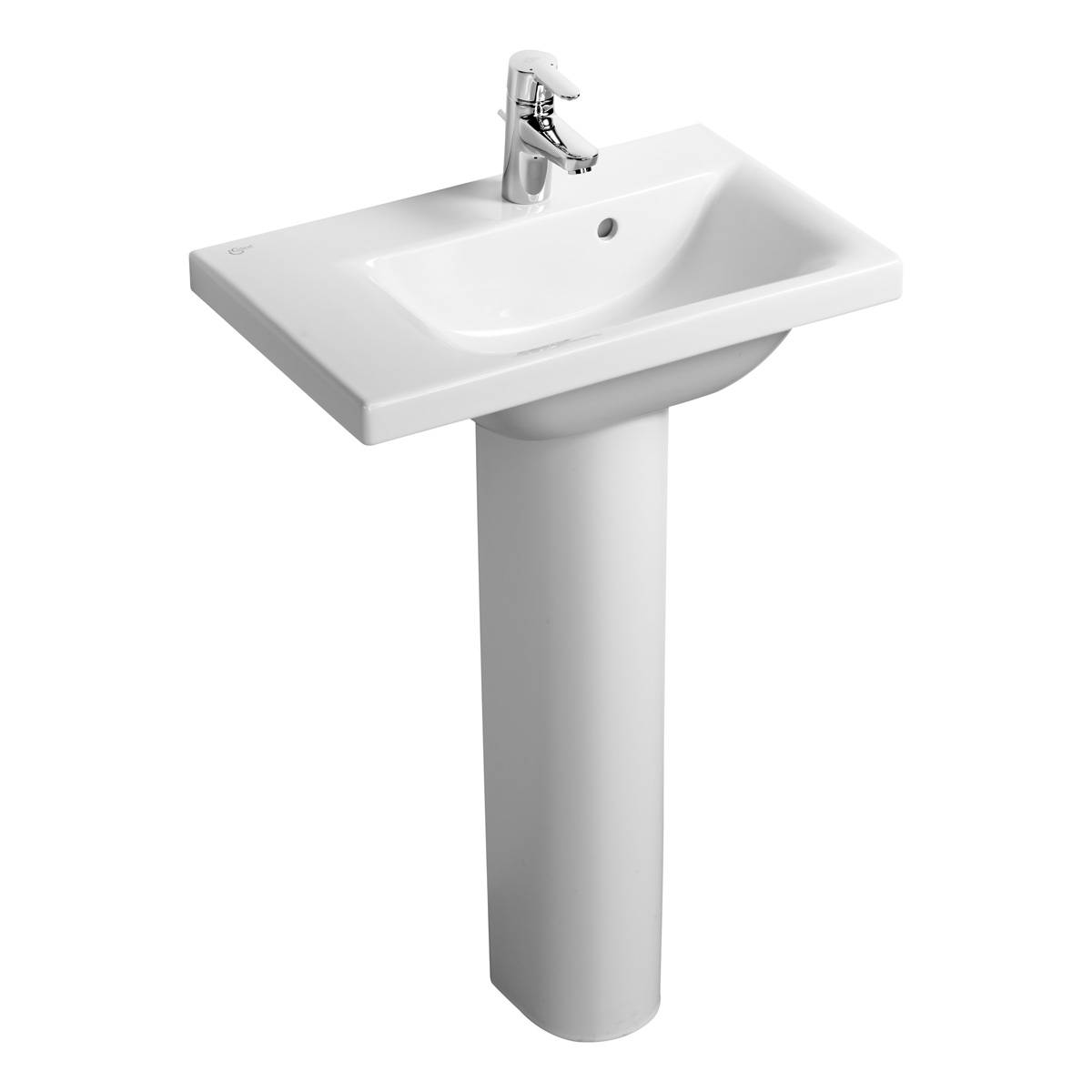 Concept Space 60 cm Washbasin, left hand platform