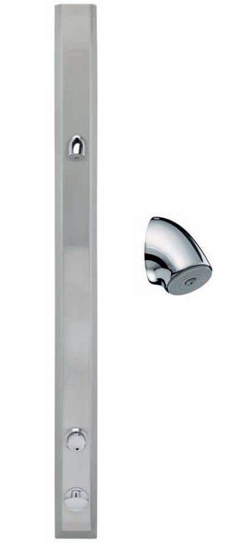 Fixed Temperature Timed Flow Shower Panel with Vandal Resistant Head