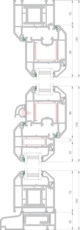 Traditional 2500 Tilt & Turn - TT3 Opener/Opener 