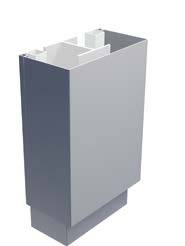 Alumasc Skyline Aluminium Column Casing Semi Square Profile