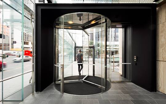 Record K32 Full Glass Automatic Revolving Door