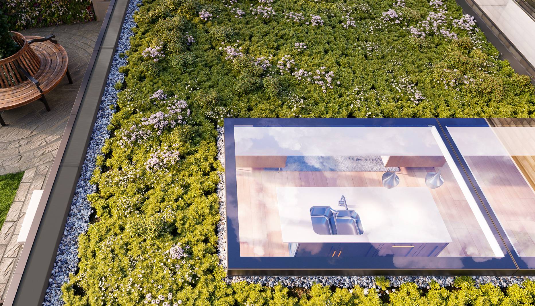 EOS97 Modular Flat Glass Rooflight - Fixed and Opening - Rooflight