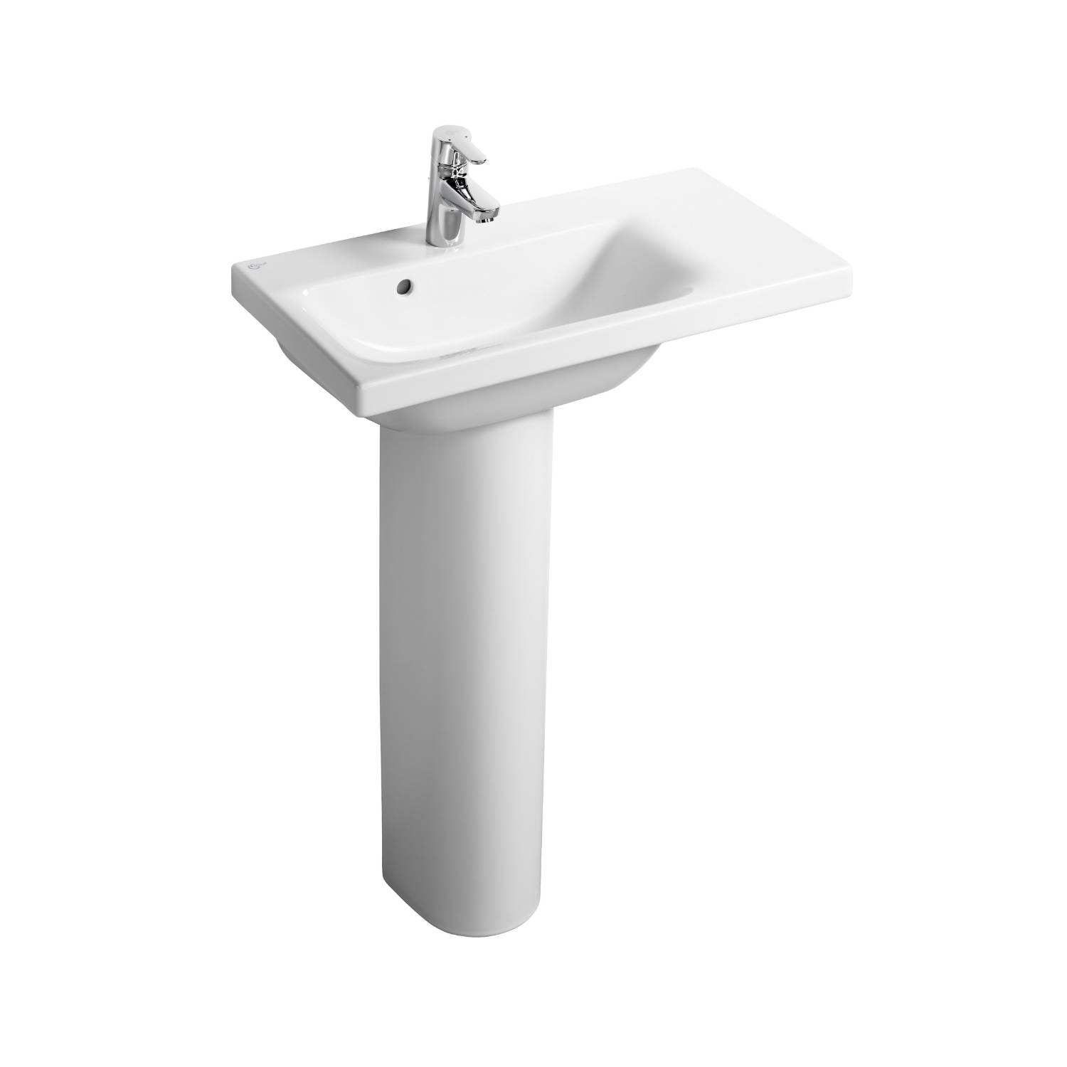 Concept Space 70 cm Washbasin, right hand platform
