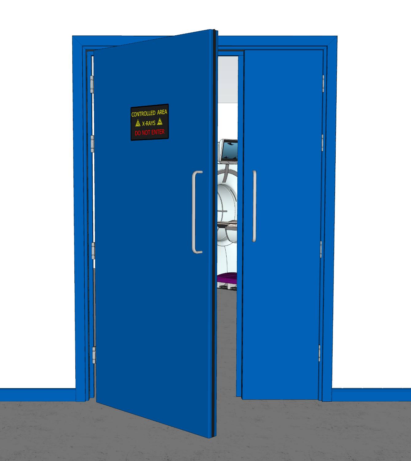 Shieldoor Lead Lined Unequal Pair Door - Postformed Severe Duty Doorset