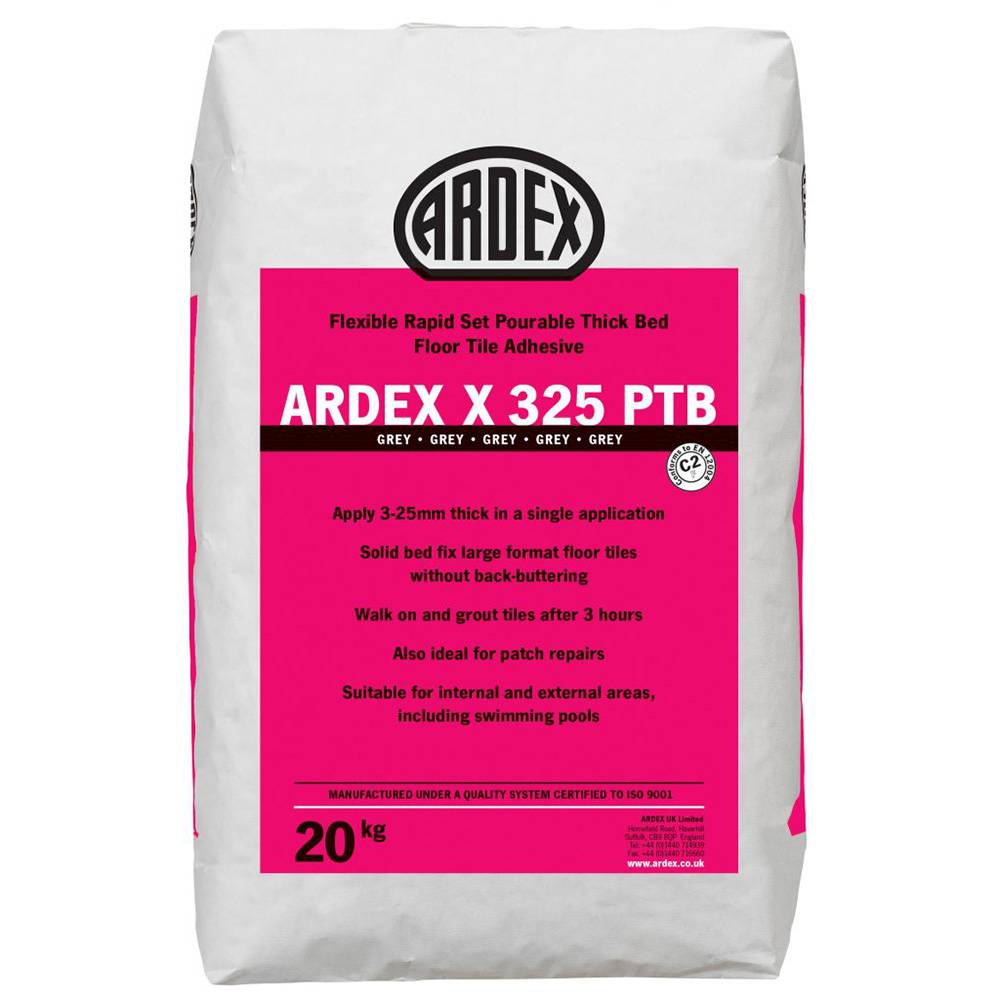 ARDEX X 325 PTB Thick Bed Tile Adhesive Ardex Ltd Flooring, Tiling