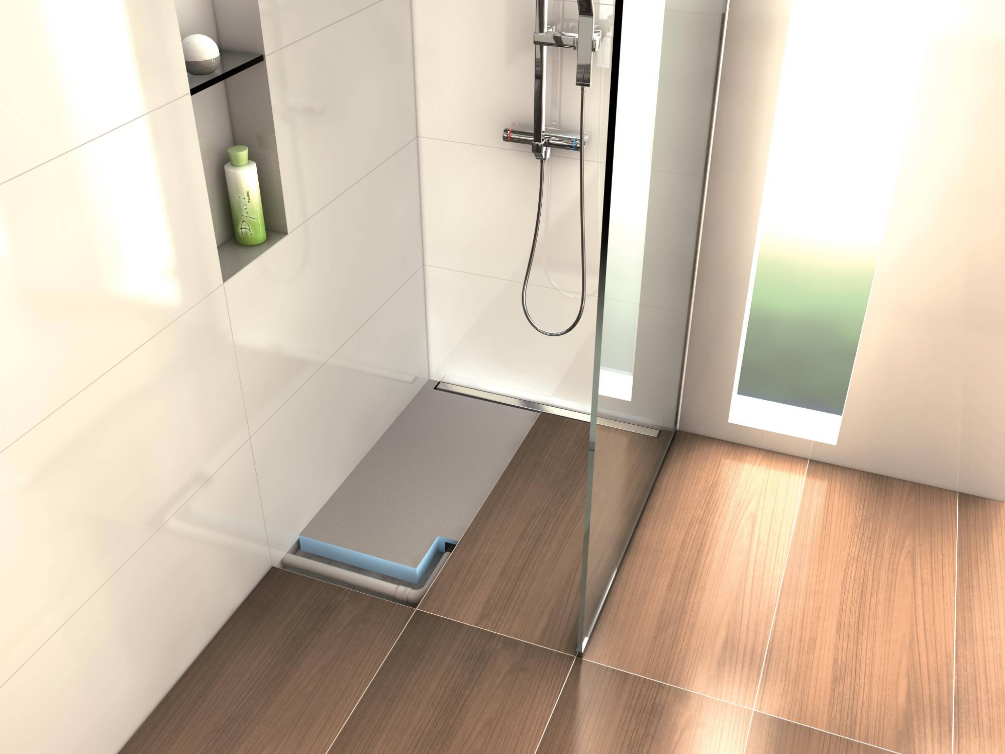 wedi Fundo Plano Linea - Shower tray former