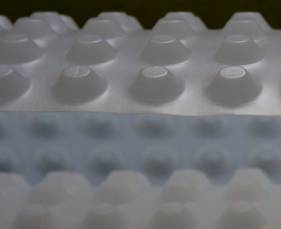 Basement Waterproofing Membrane for Waterproofing of Existing and New Build Basements - 8 mm Cavity Drain Membrane for Basements - Newton CDM 508R  - Cavity Drain Membrane And Gas Barrier