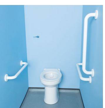 Twyford Avalon Set Of Floor-Standing WC, Back-To-Wall, Rimfree, With Concealed Cistern, WC Seat Ring And Handles