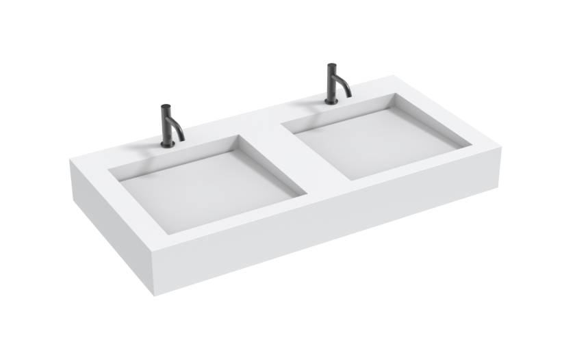 Monolith L Series - 600mm depth - Wall-mounted Monolithic Washbasins
