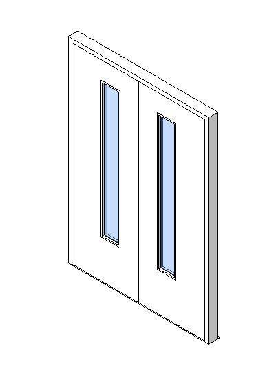 External Double Door, Vision Panel Style VP03