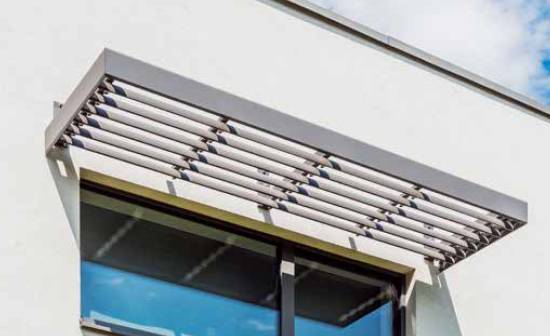 Solar Shading Brise Soleil Sunclips® Horizontal Below