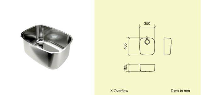 Sink Bowl LE35 - Rectangular Stainless Steel Kitchen Sink