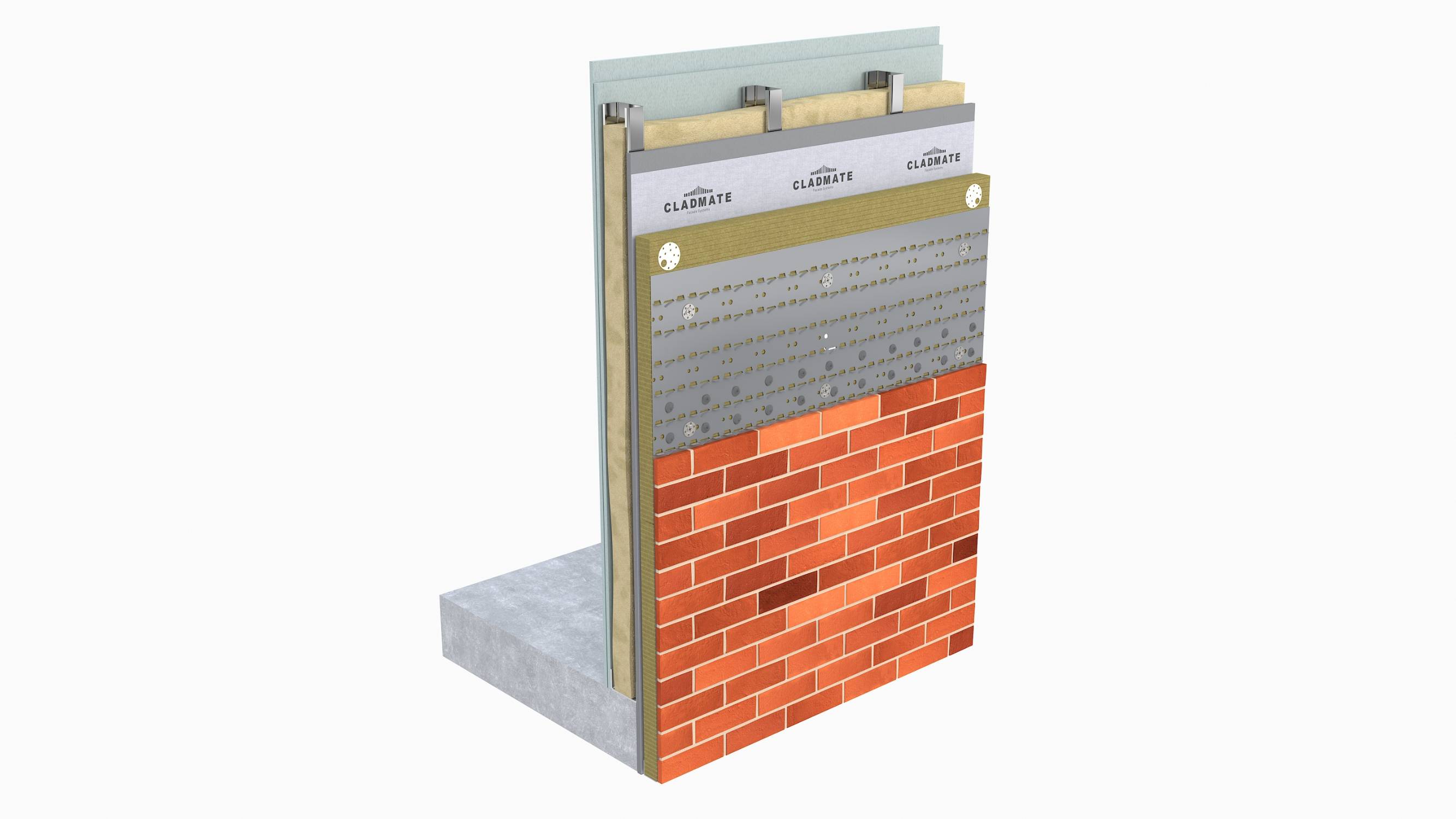 CMS50 WallClad Insulated Cladding Systems - Brick Slip or Render Cladding Systems