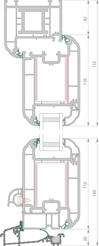 Heritage 2800 Decorative Residential Door - R4 Open Out