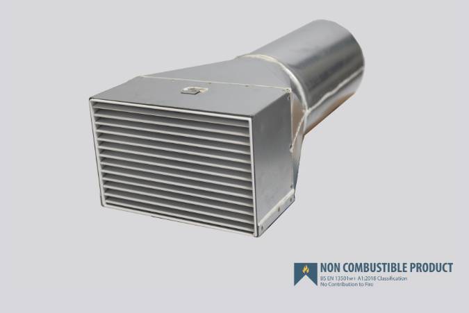 ResiBRICK Double A1 Non Combustible Fire Rated Metal Airbrick and Ducting Kit - Metal Airbrick 
