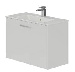 Zara 80 cm 1 Drawer Wall Hung Vanity Basin Furniture Unit  - Vanity Unit