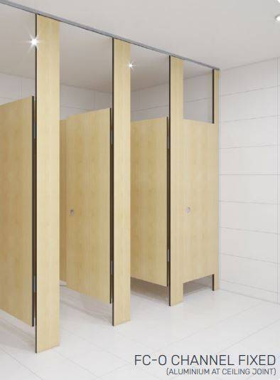 Toilet cubicle - Floor Mounted Ceiling Fixed (FC) 
