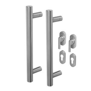 Straight Slide Handle Kit Inline Round 'T' Bar For Sliding Doors - BLU™ KM859 | Coastal Group