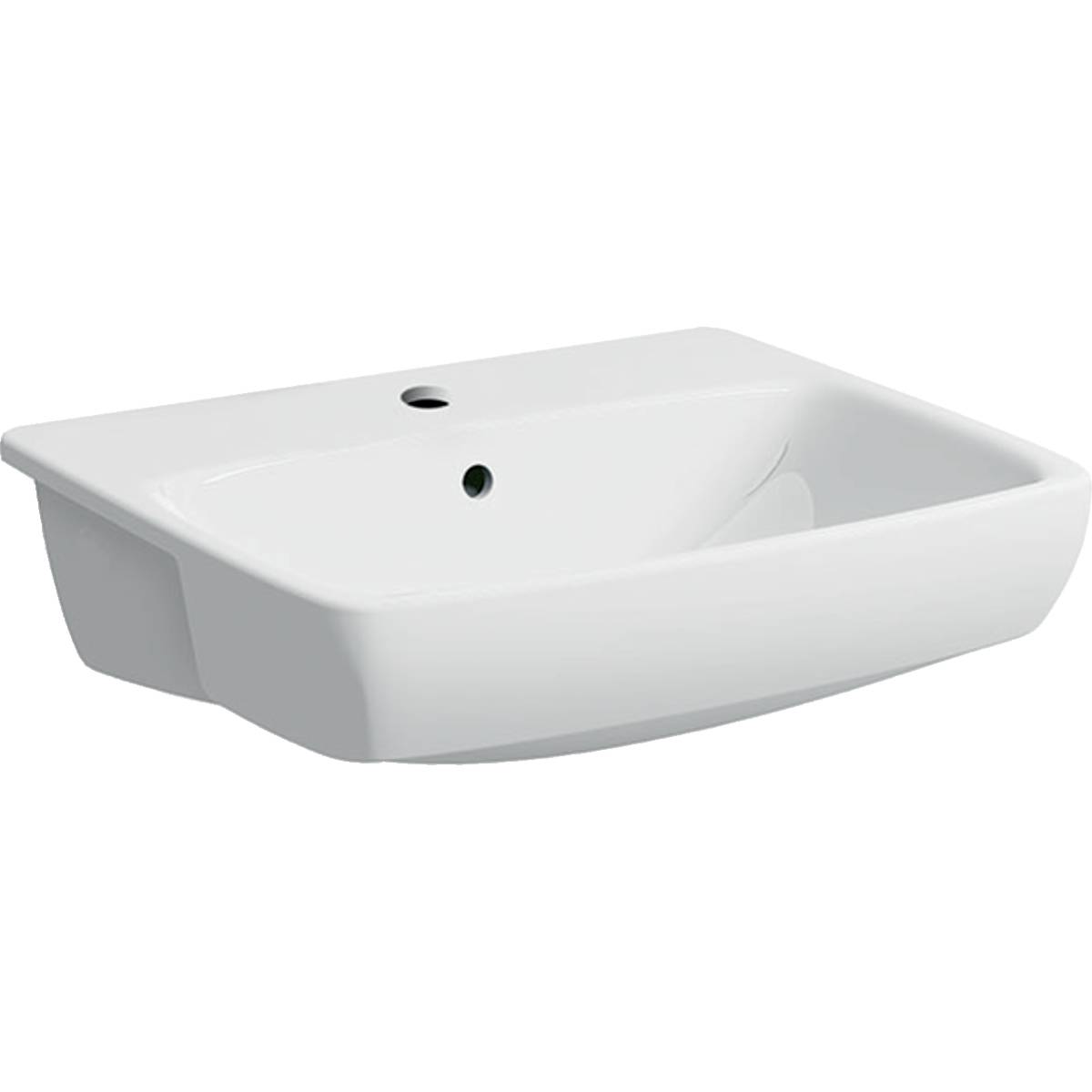 Selnova Square semirecessed washbasin