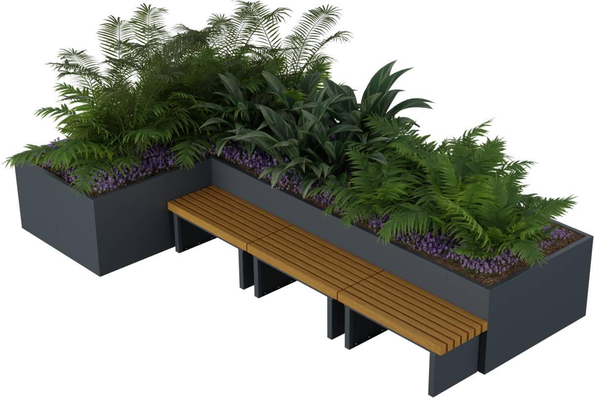 Integrated Timber Benches - Timber bench systems