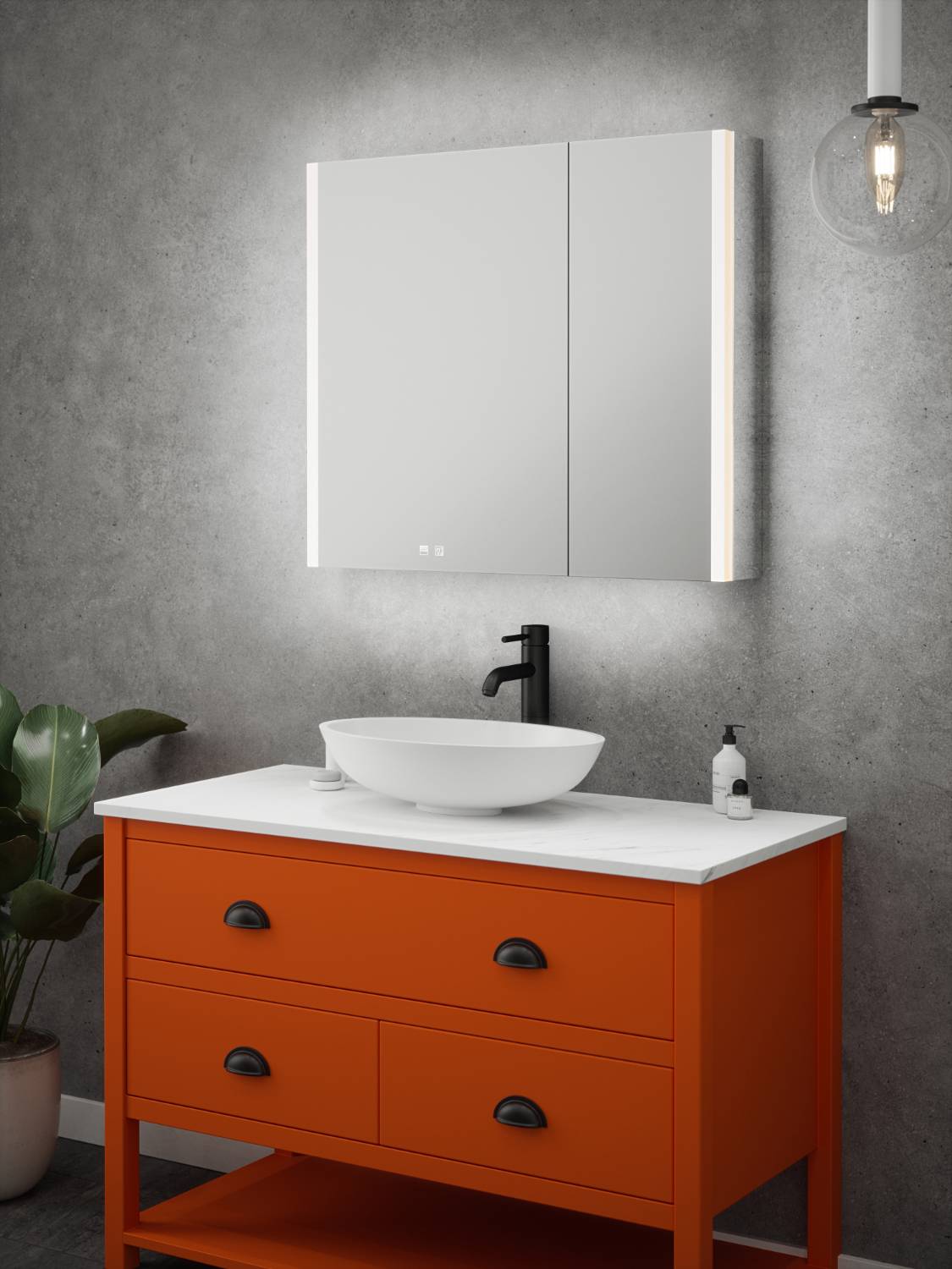 Mirror Cabinet - Balmoral Illuminated CCT LED Cabinet - SY9046 - LED Mirror Cabinet with Lighting