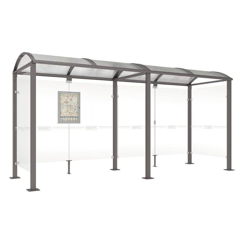 Square post bus shelters