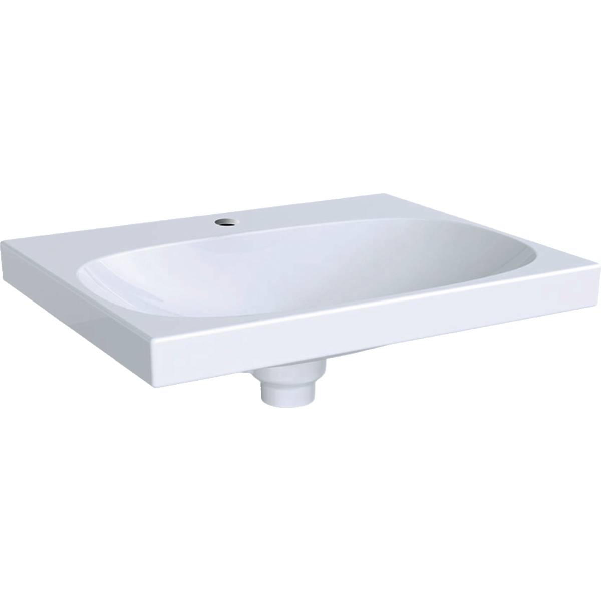 Acanto Washbasin with Hidden Overflow and Drain Cover