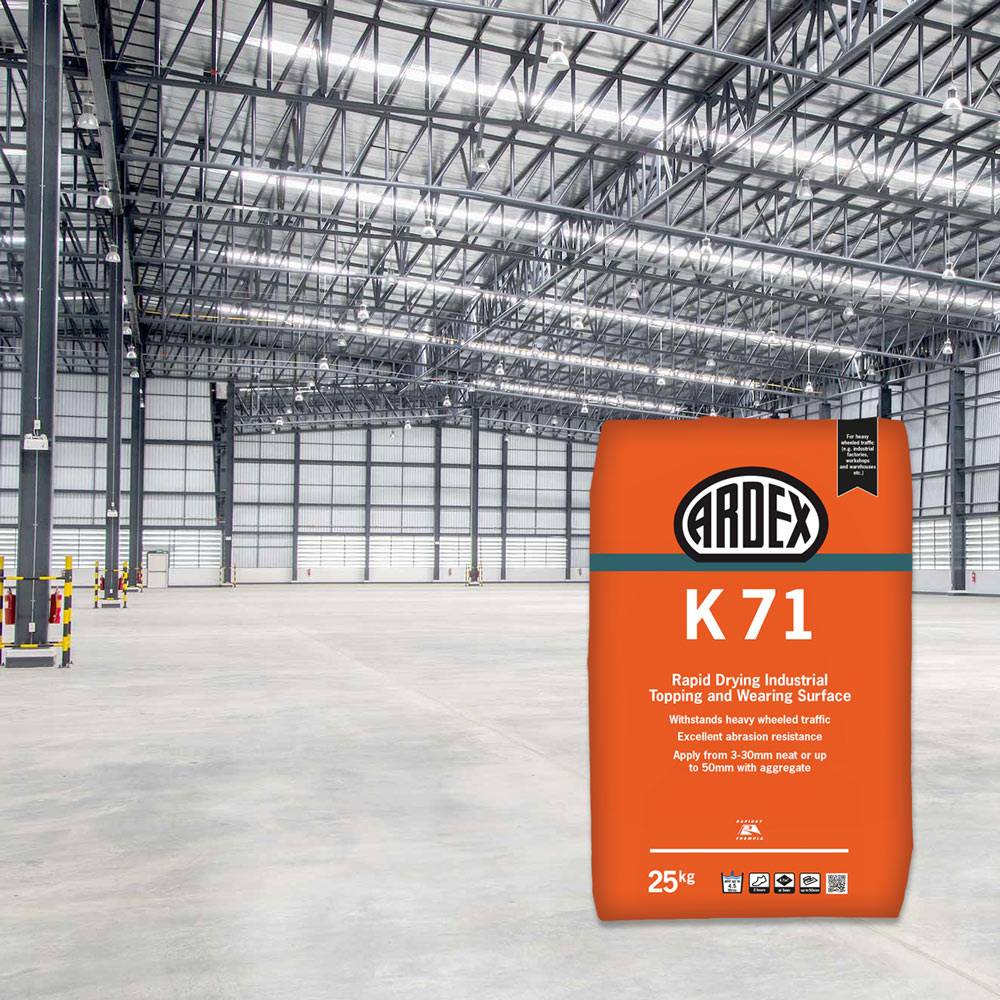 ARDEX K 71 Rapid Drying Industrial Topping and Wearing 
Surface - Cementitious Screed