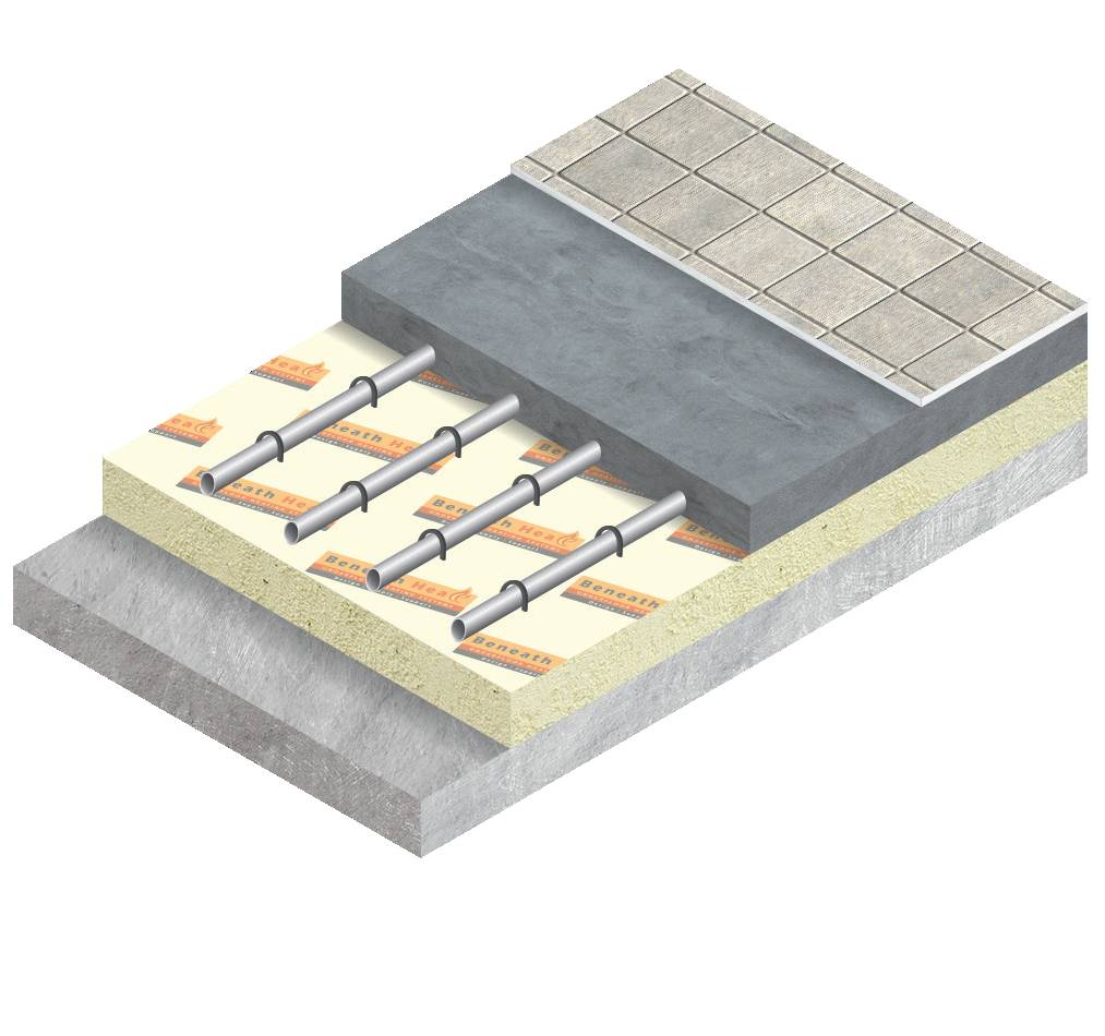 Beneath Heat Staple Screeded Floor UFH System - Traditional Underfloor Heating System