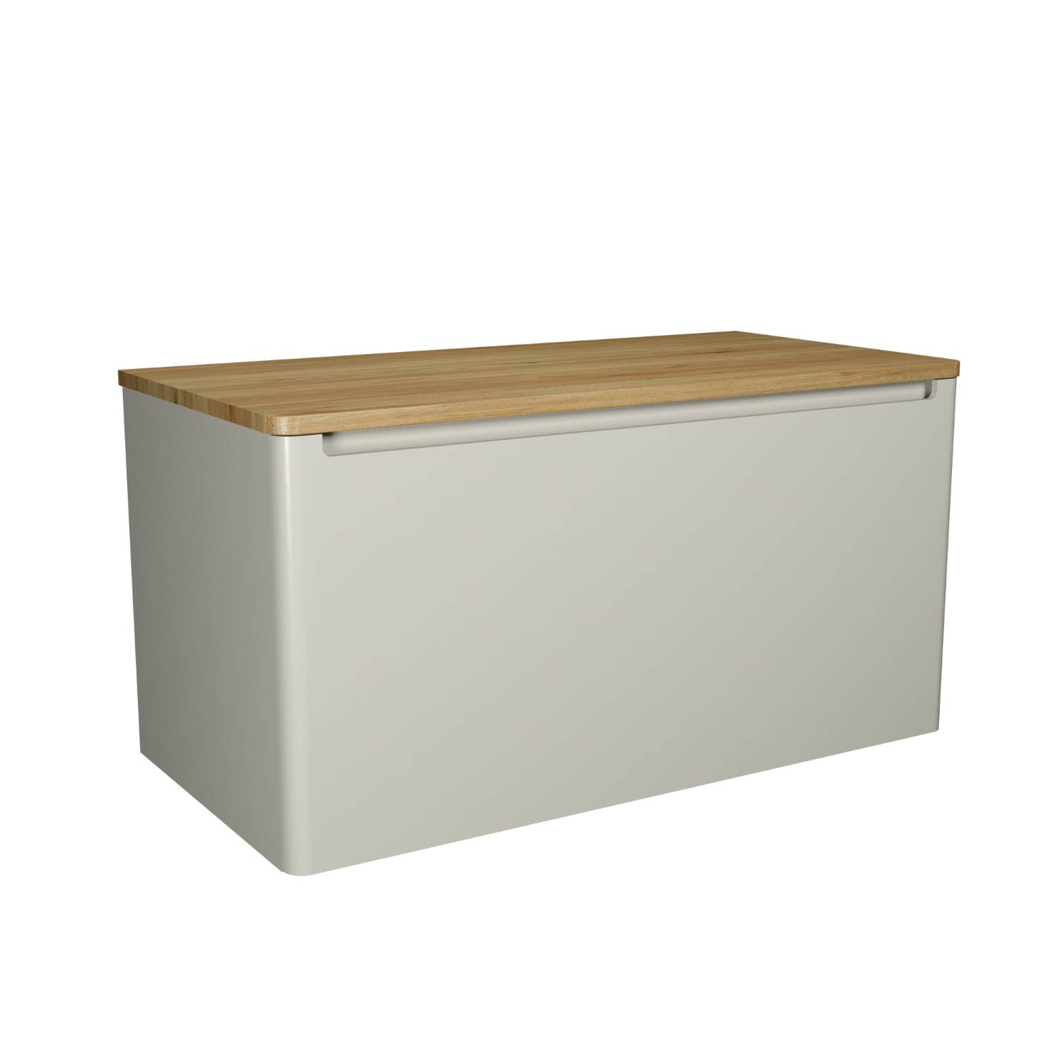 Artist 1000 Single Drawer Unit with Solid Oak Worktop - Bathroom Furniture