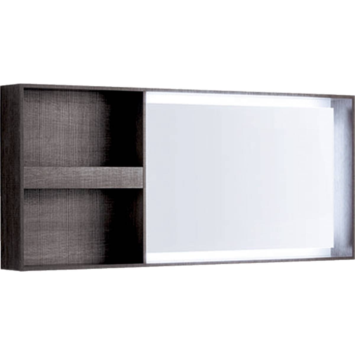 Citterio Illuminated Mirror, Lateral Storage Shelf