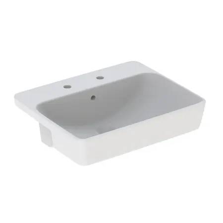 Geberit VariForm semi-recessed washbasin, rectangular
