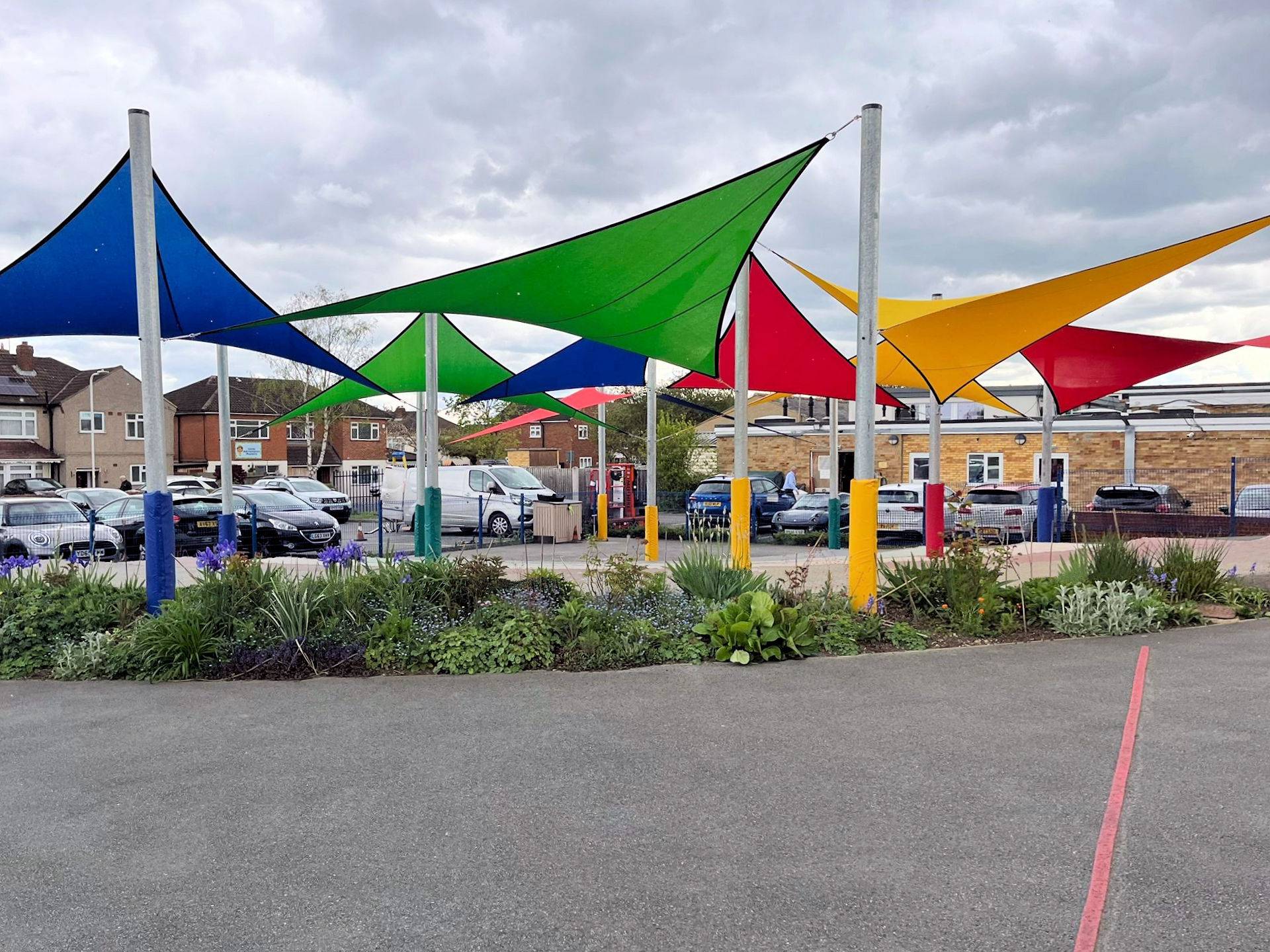 Able Shade Sail - UV Protection Sail with Steel Posts