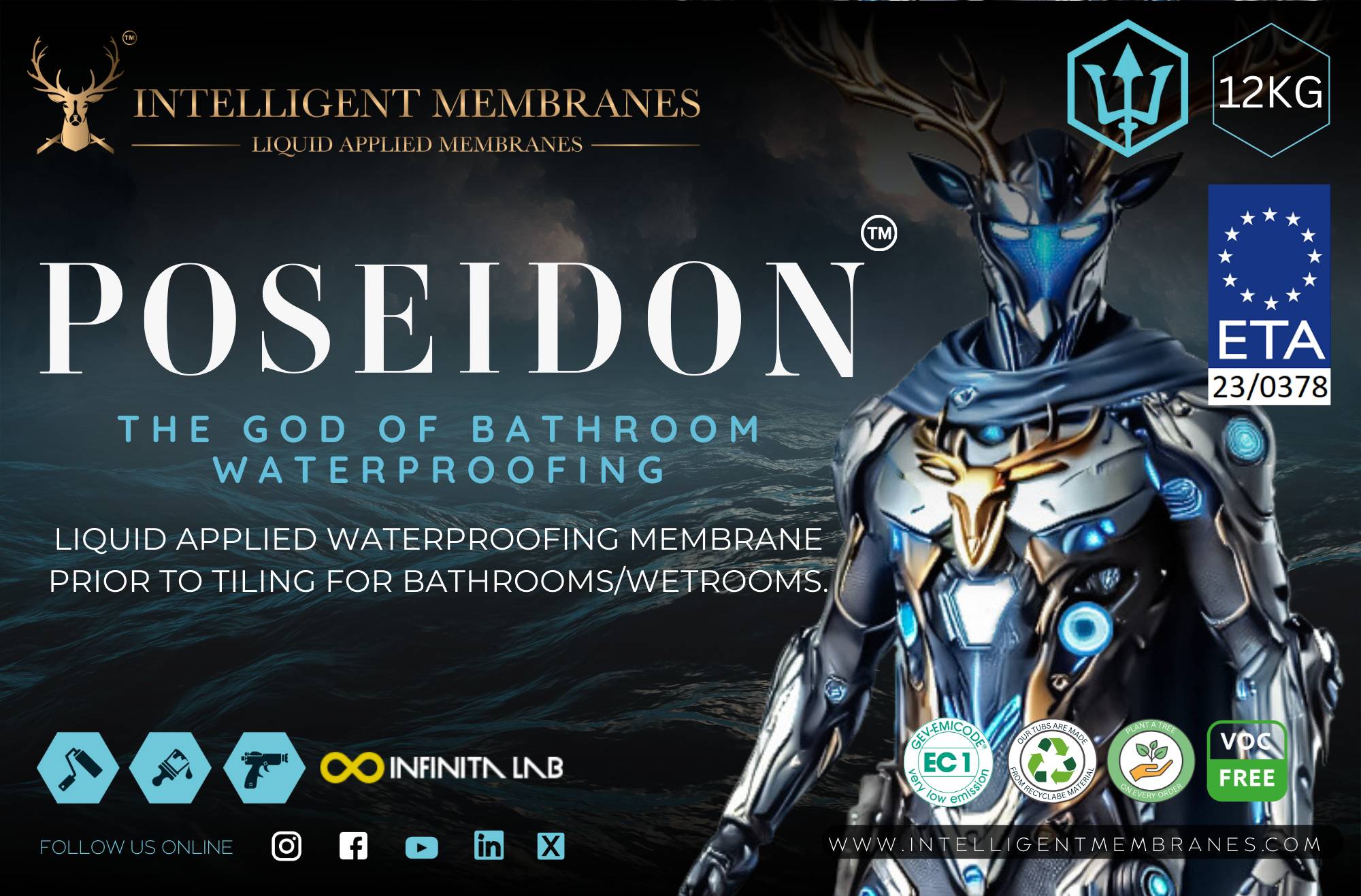 Poseidon - Polymer Based Waterproof Coating  - Liquid Applied Waterproof Coating