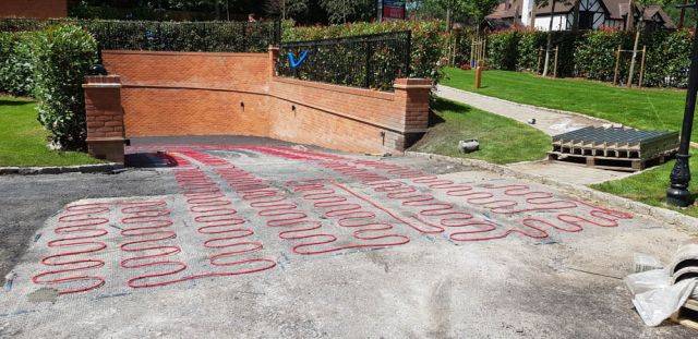 Ice and snow melting mats for ramp heating and driveway heating