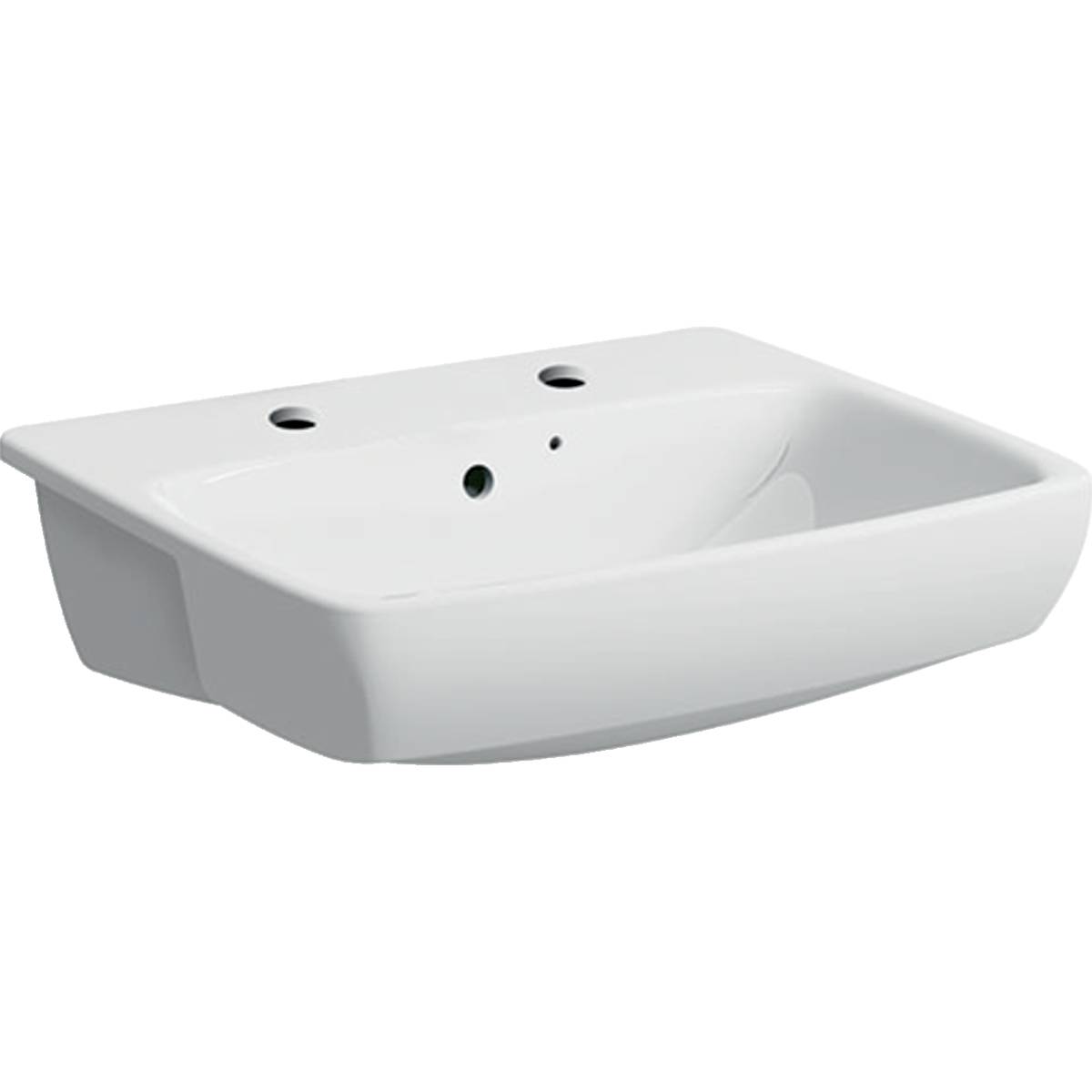 Selnova Square semirecessed washbasin
