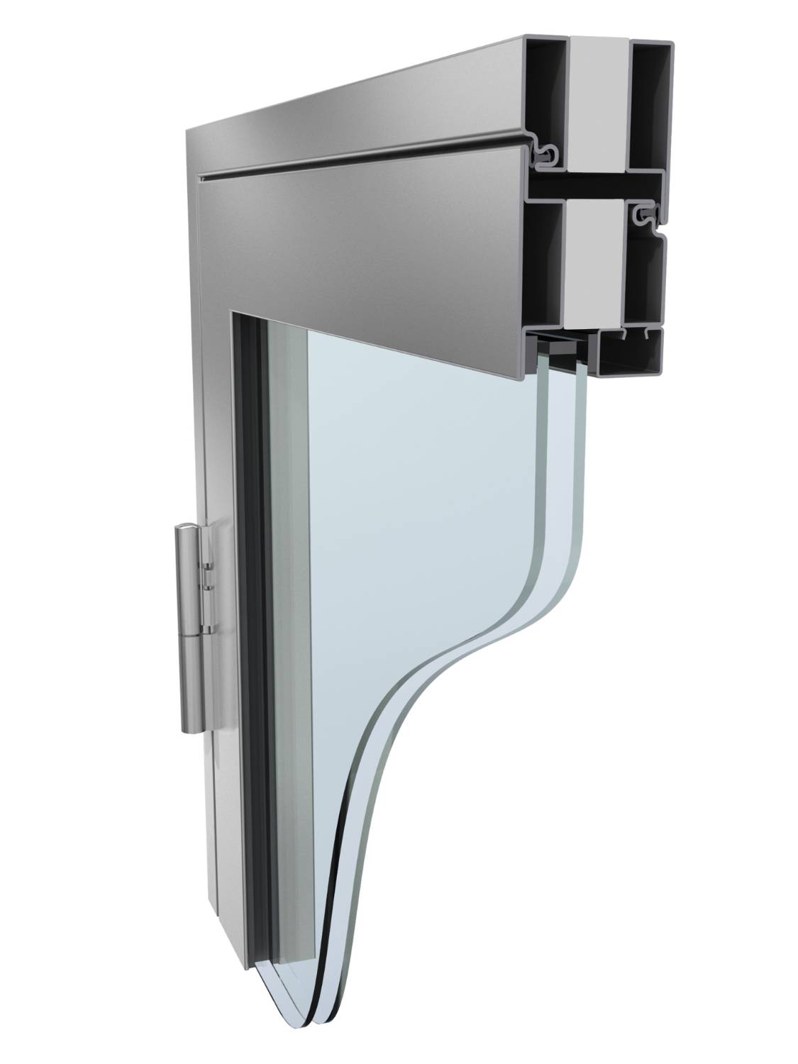Traffidor Clear - Fully Glazed Steel Door System (Stainless Steel)