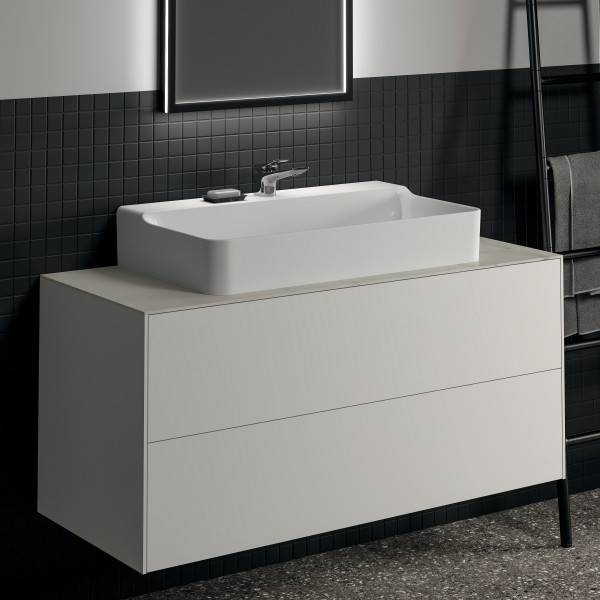 Conca 120 cm Wall Hung Washbasin Unit, No Worktop