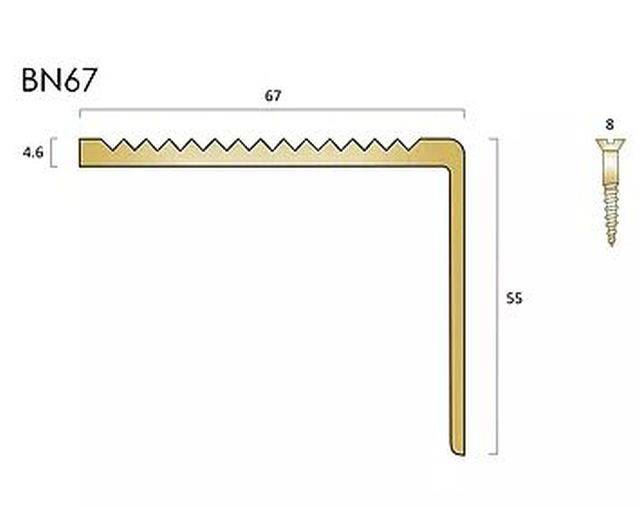 BN67 Brass Stair Nosings