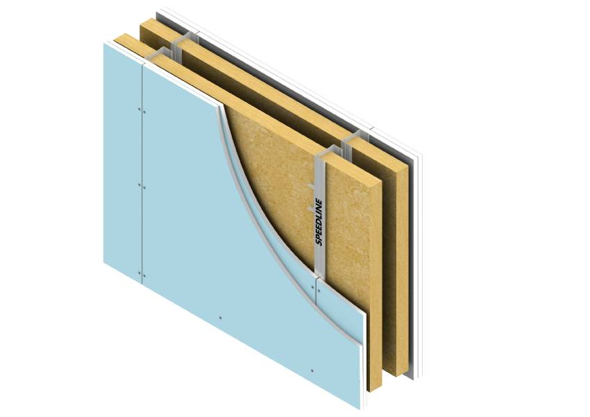 SPEEDLINE Twin Frame I Stud Partition Systems Utilising Knauf Board