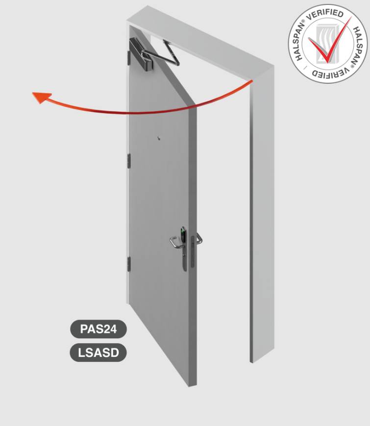 Halspan DS5000-LSASD+SBD | Internal Timber Door System - Latched Single Action Single Door + SBD