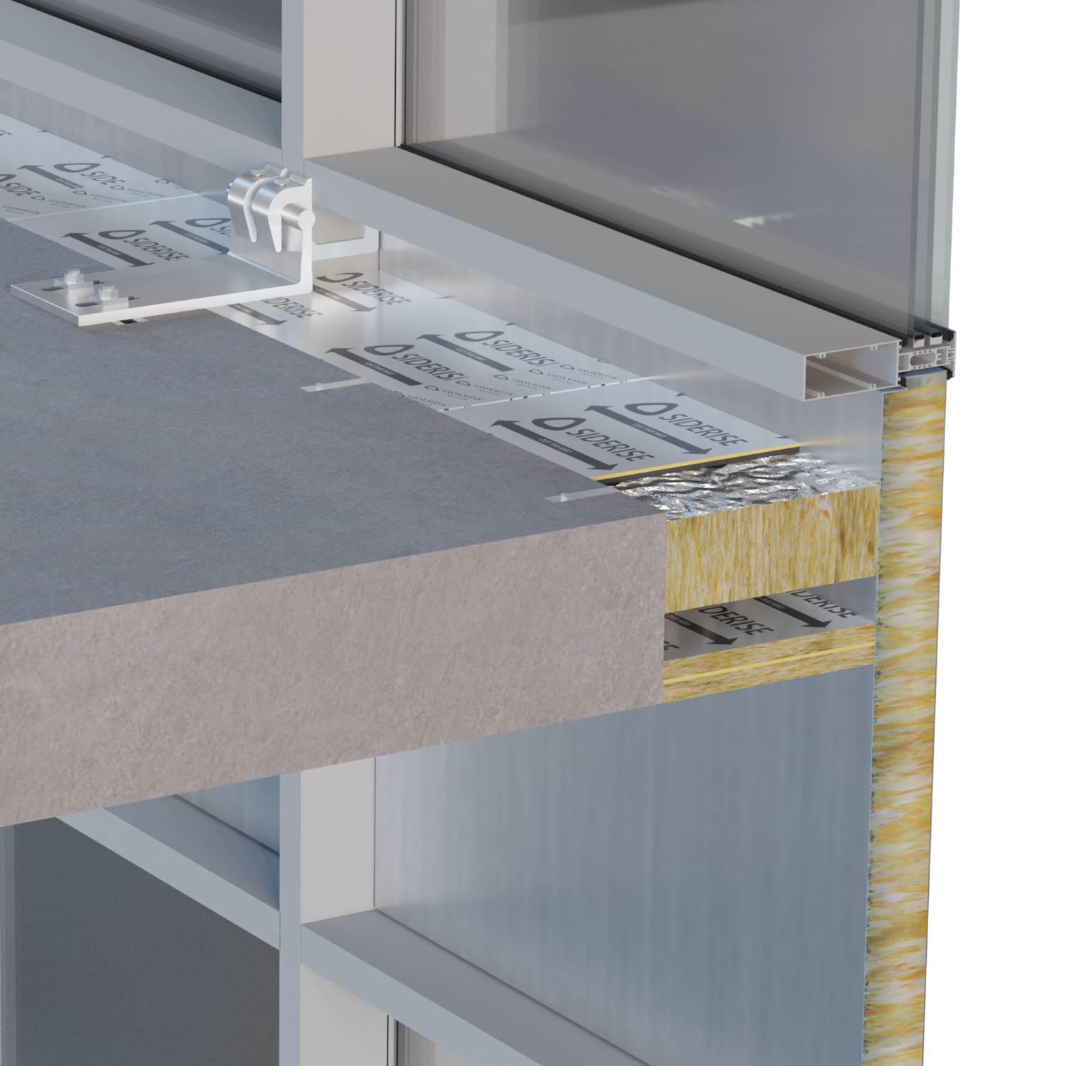 Siderise CVB/C10 Acoustic Cavity Barrier for Curtain Walling - Stonewool Acoustic Cavity Barrier