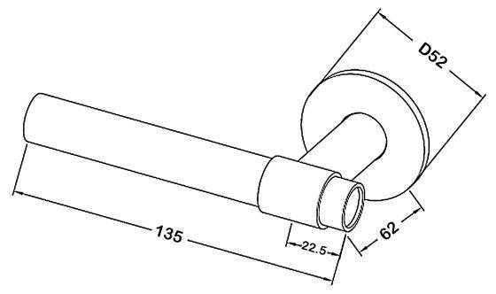 Rounded Lever Handle on Slimline Rose - Door Handles (CH982) - Lever Handle