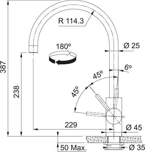 Franke Eos Neo Single Lever Tap - Sink Tap