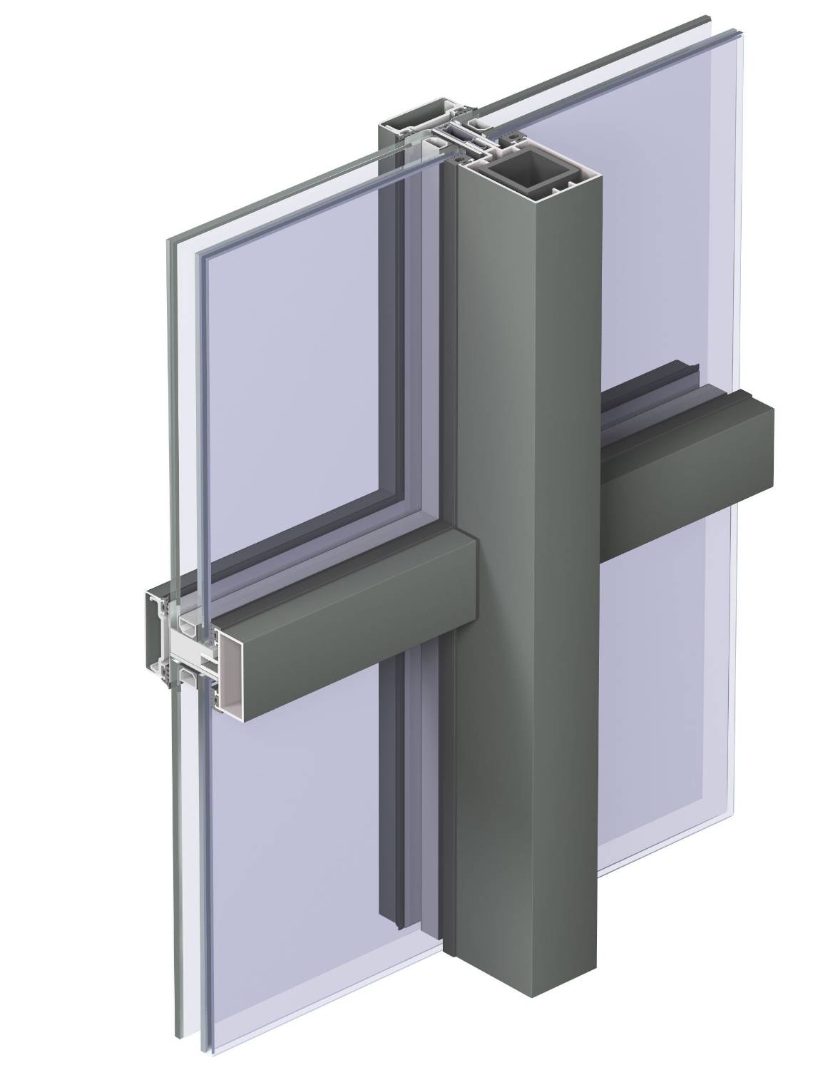 Aluminium ConceptWall 50 Stick Curtain Wall Facade System - Aluminum curtain wall