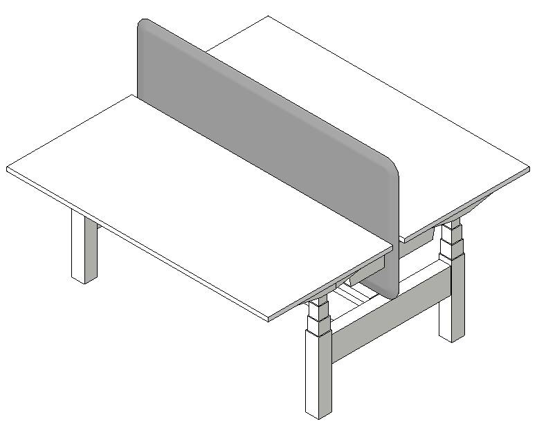 Work2.1 Sit-Stand Double Row Workstation 1600mm