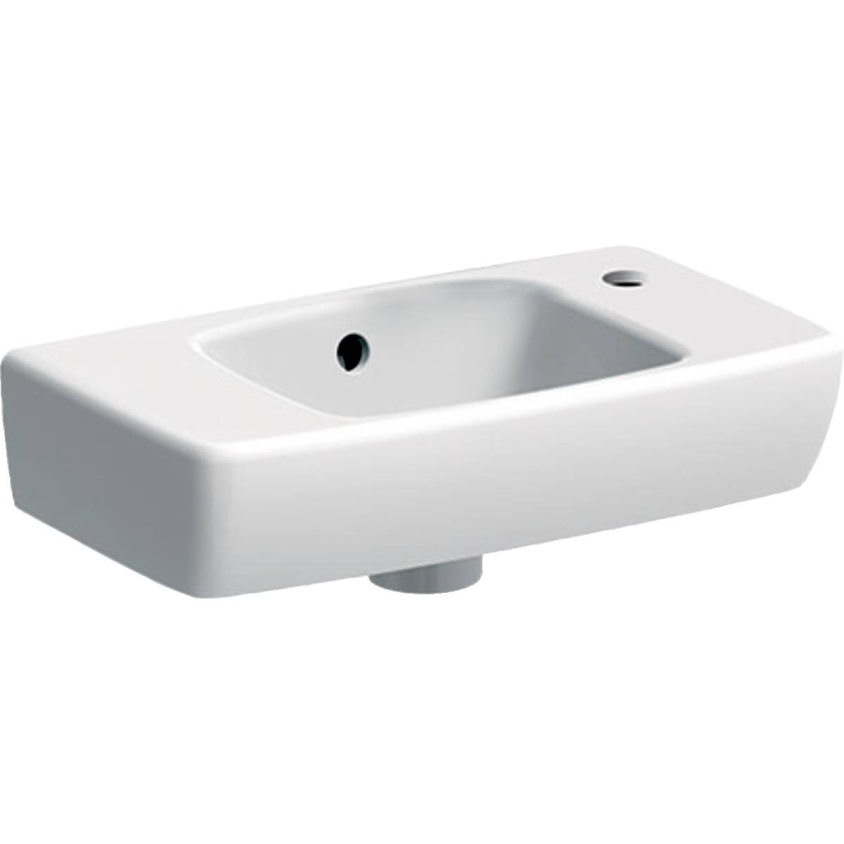 Selnova Compact Handrinse Basin, Small Projection, with Shelf Surface