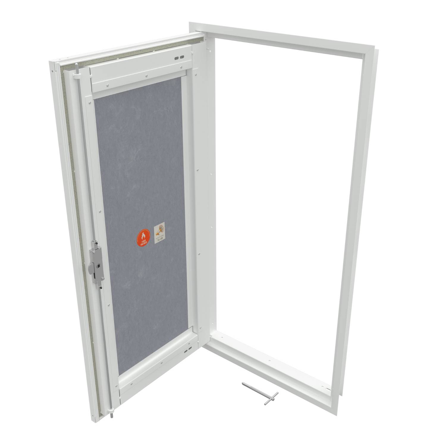 Metal Riser Door (EX51 Range) - Picture Frame - 2 Hour Fire Rated From the Face & Rear - Smoke Tested - 36dB Acoustic - Riser Door